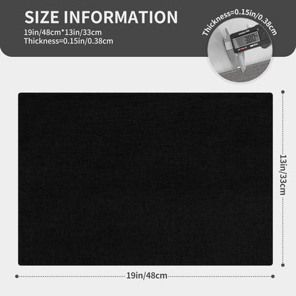 Cloth Placemats, Set of 4 Heat-Resistant Cotton Linen Blend Double Layered Machine Washable Place