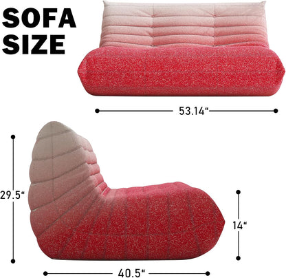 Bean Bag Chair, Loveseat Fireside Chair Bean Bag Sofa Large Bean Bag Chair for Adults, 2 Seater
