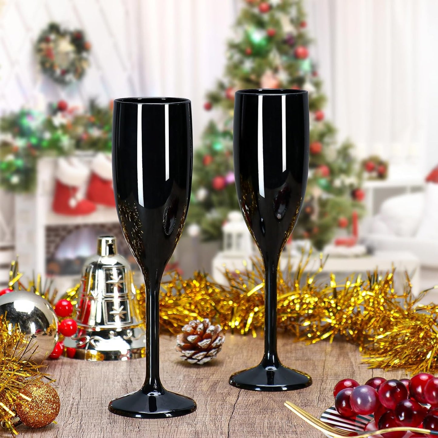 XUWAIDSGN Acrylic Champagne Flutes Toasting Glasses Unbreakable Mimosa Bar Reusable Wine Glasses