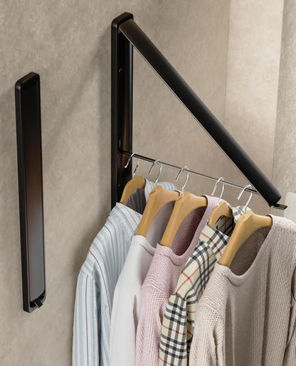 Dr.DJ Clothes Drying Rack, Wall-Mounted Retractable & Foldable Clothes Hanger for Laundry Room