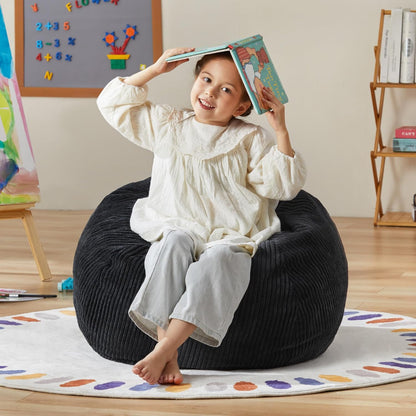 Hobestluk 2.5FT Bean Bag Chair Beanbags Small Bean Bag Chair with Filler Included Teardrop Bean Bag