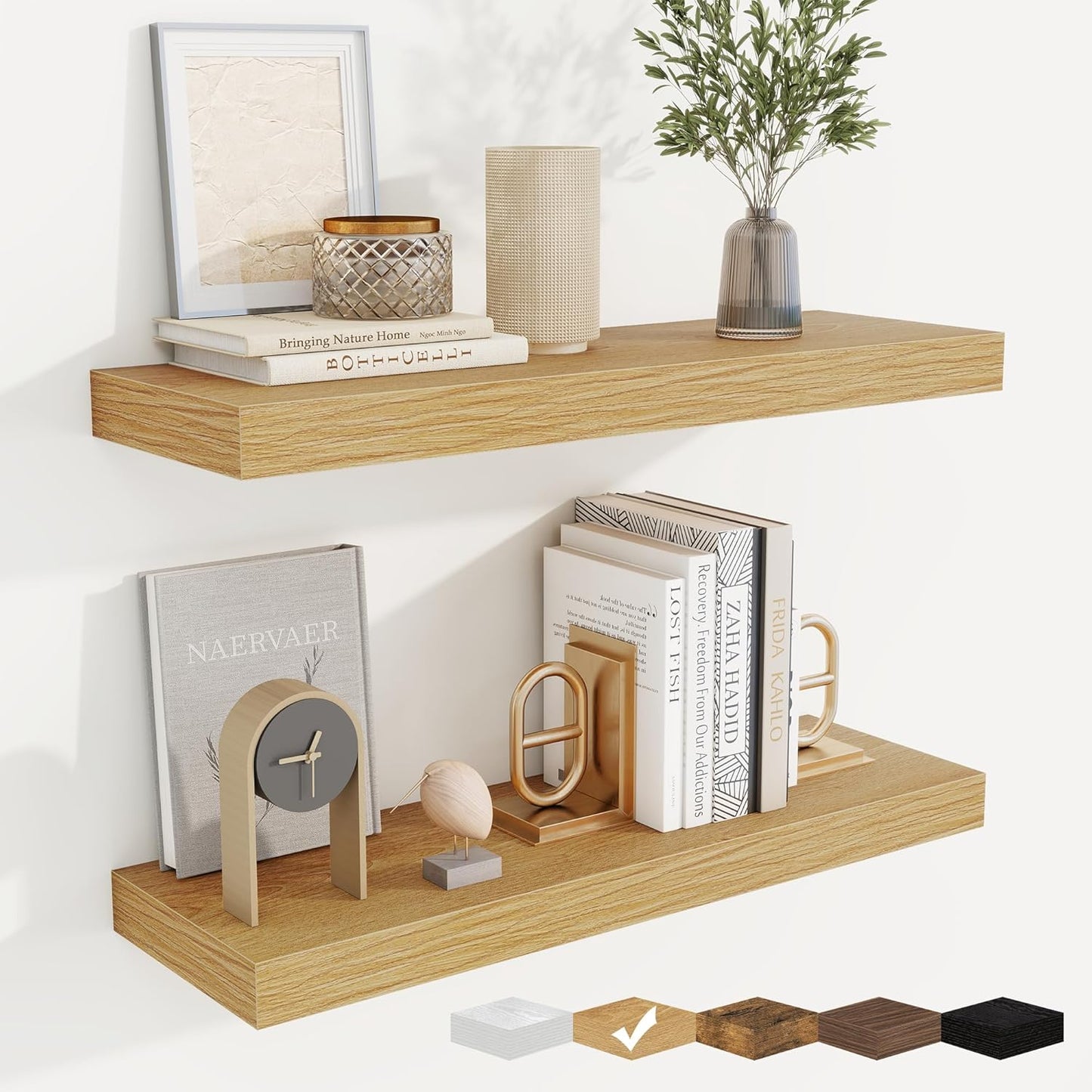 fuqing Floating Shelves for Wall, Bathroom Shelf Wall Mounted for Storage, Shelves with Invisible