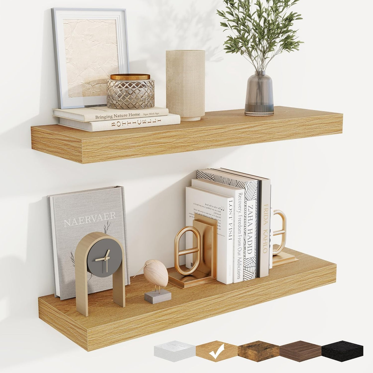 fuqing Floating Shelves for Wall, Bathroom Shelf Wall Mounted for Storage, Shelves with Invisible