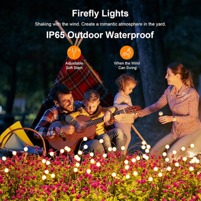 ASMAD Solar Lights Outdoor(12-Pack, 96 LEDs), Solar Garden Lights, Outdoor Decorations, Firefly