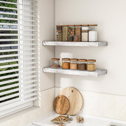 RICHFOCUS 31.5Inch Floating Shelves for Wall 2 Pack Shelves for Bedroom|Kitchen|Bathroom Wall