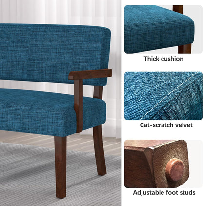 Accent Chair 2 Seat, Arm Chairs with Soft Seat and Armrests for Living Room, Love seat for Dining