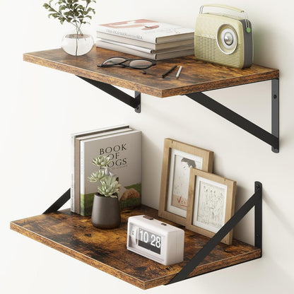 18"W x12"D Floating Shelves, Farmhouse Wall Shelves Home Decor Shelf, Deep Bathroom Shelf with