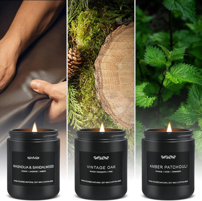 6 Pack Candles for Home Scented Aromatherapy Candles Gifts Set for Mens, Men Candle Set, 42 oz 300