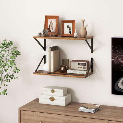 Fun Memories 20 Inch Floating Shelves, Deep Wall Shelves for Kitchen, 20 x 10 Floating Shelf for
