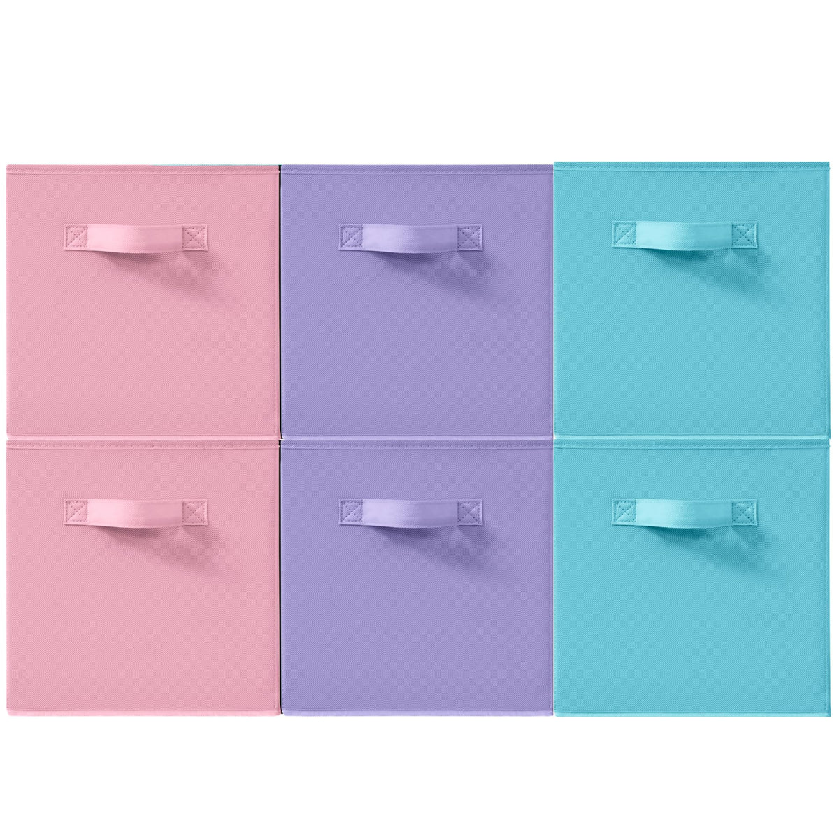 STORAGEIDEAS 11 Inch Fabric Storage Cubes, Sturdy Foldable Storage Bins, Heavy Duty Cube Organizer