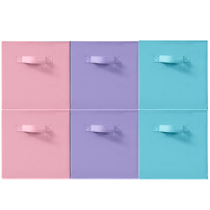 STORAGEIDEAS 11 Inch Fabric Storage Cubes, Sturdy Foldable Storage Bins, Heavy Duty Cube Organizer