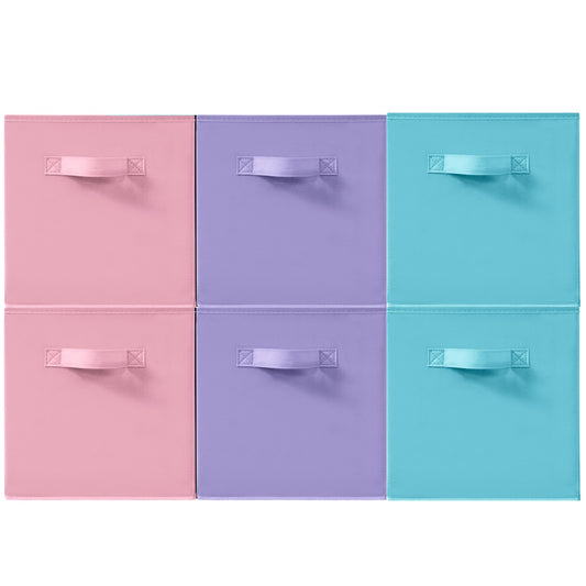 STORAGEIDEAS 11 Inch Fabric Storage Cubes, Sturdy Foldable Storage Bins, Heavy Duty Cube Organizer