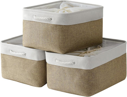 TheWarmHome Organization and Storage Basket for Organizing - X Large - 3 Pack 17.7L×13.8W×9.8H in