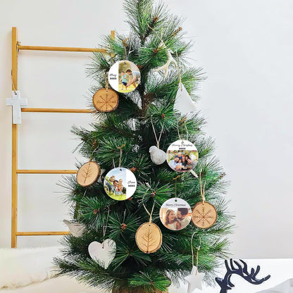 Personalized Christmas Ornaments 2025 Ceramic Custom Photo Text Christmas Ornament Customized Photo