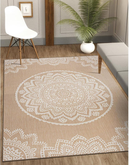 CAMILSON Outdoor Rug 8x10 Modern Area Rugs for Indoor and Outdoor Patios and Porches - Waterproof