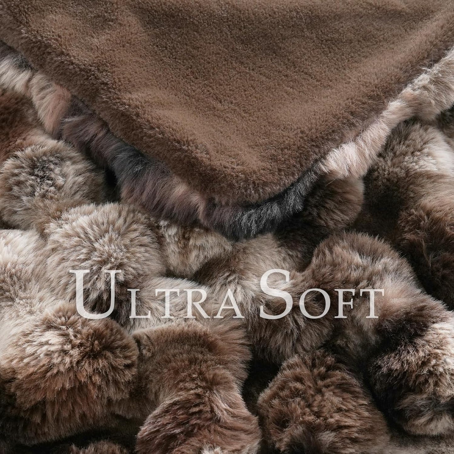 BENVWE Fluffy Faux Fur Throw Blanket for Couch, Soft Plush Thick Cozy Fuzzy Luxury Minky Bubble