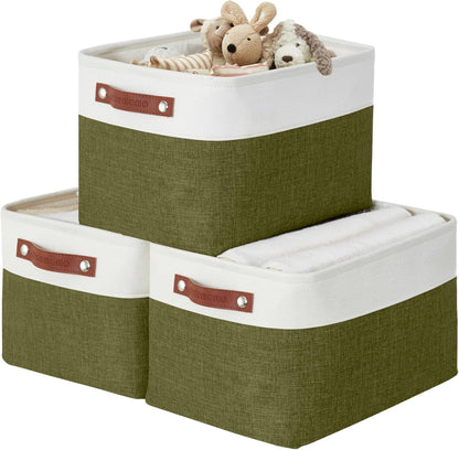 DECOMOMO Storage Bins Fabric Storage Baskets for Shelves, Linen Closet Organization Toys Nursery