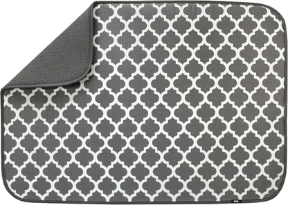 S&T INC. Dish Drying Mat XL, 18” x 24”, Absorbent Microfiber Kitchen Counter Mat, Dish Drying Pad