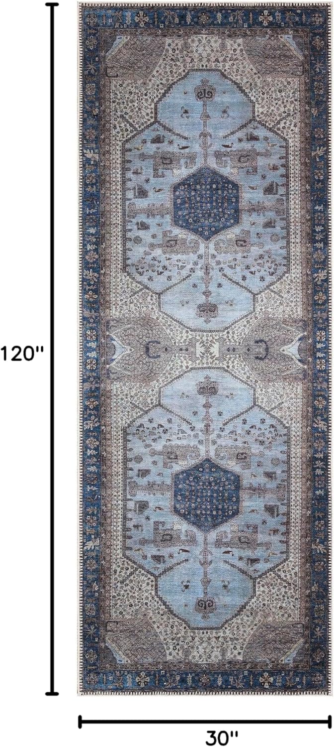 Keen Home Design 2x10 Rug - Machine Washable Runner Rug with Non-Slip Backing, Ideal for Hallway