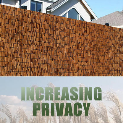 Reed Bamboo Screen Fencing,4FT X 16.4FT Natural Reed Fencing Reed Screen for Balcony Reed Fence