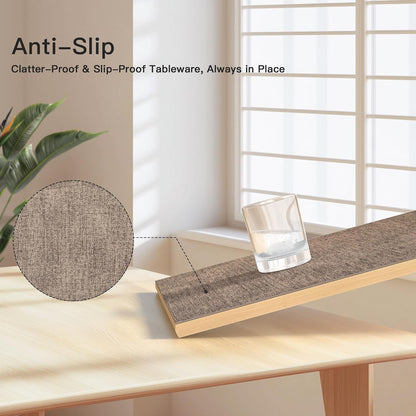 DOLOPL Placemats Set of 12, Reversible Wipeable & Heat Resistant Place Mats, Modern Faux Leather