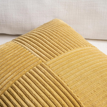 Fancy Homi 2 Packs Mustard Yellow Big Decorative Throw Pillow Covers 24x24 Inch for Living Room