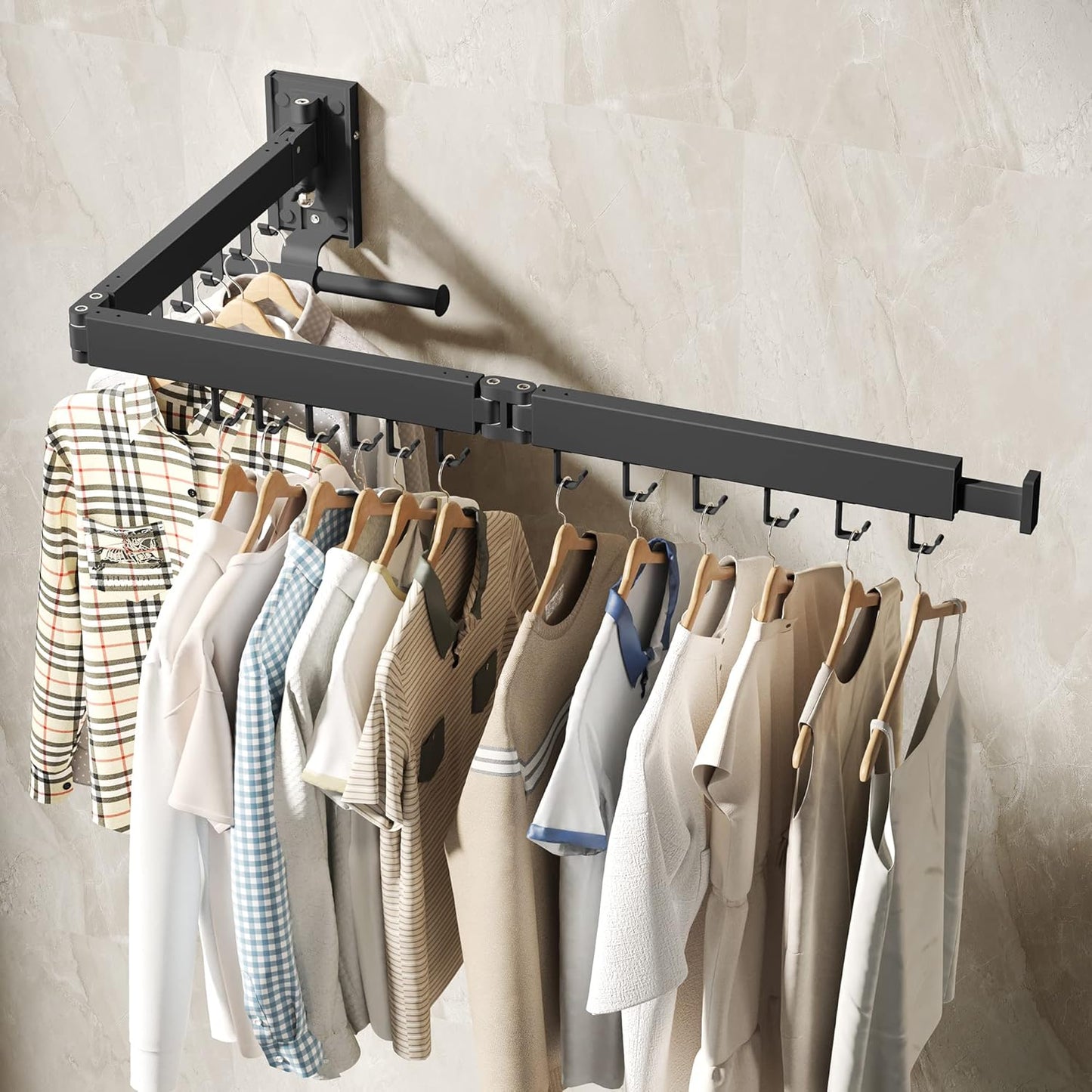 Drying Rack Clothing, Retractable Clothes Drying Rack,Wall Mounted Laundry Rack, Laundry Drying