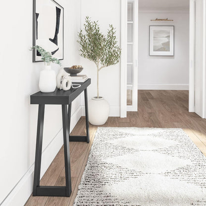 Plank+Beam Solid Wood Console Table, 46.25 Inch, Sofa Table, Narrow Entryway Table for Hallway
