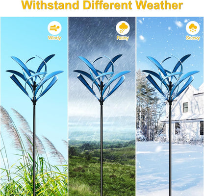 LimeHill Wind Spinner for Yard and Garden - Large Metal Kinetic Wind Sculptures for Outdoor