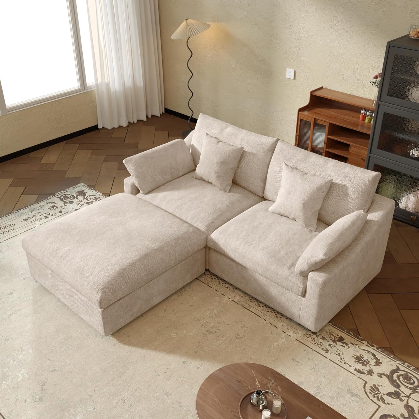 JACH Sectional Couches for Living Room, Cloud Sectional Couch with Deep Seat, Love Seat Modular