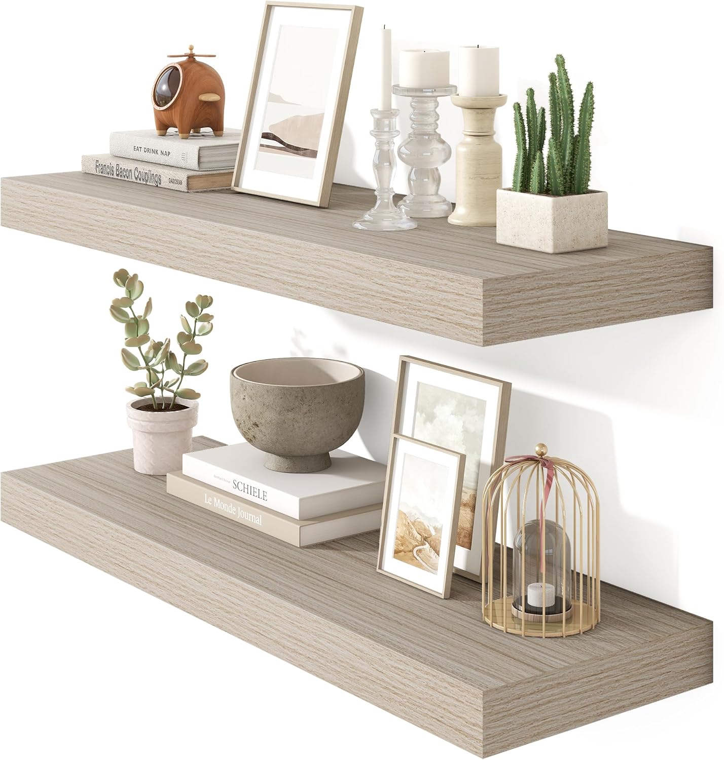 Heimlove 36 Inch Floating Shelves for Wall Set of 2,Wall Shelves for Storage & Decor - Heavy Duty