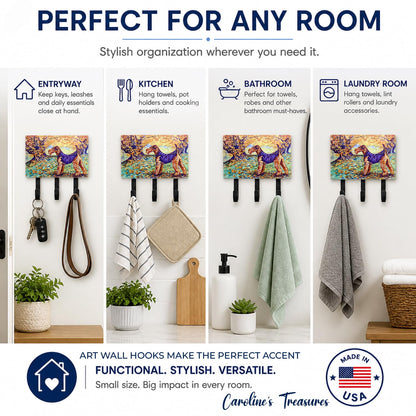 Caroline's Treasures 7343TH68 Autumn Airedale Terrier Leash or Key Holder, Wall Hooks, Key Hooks