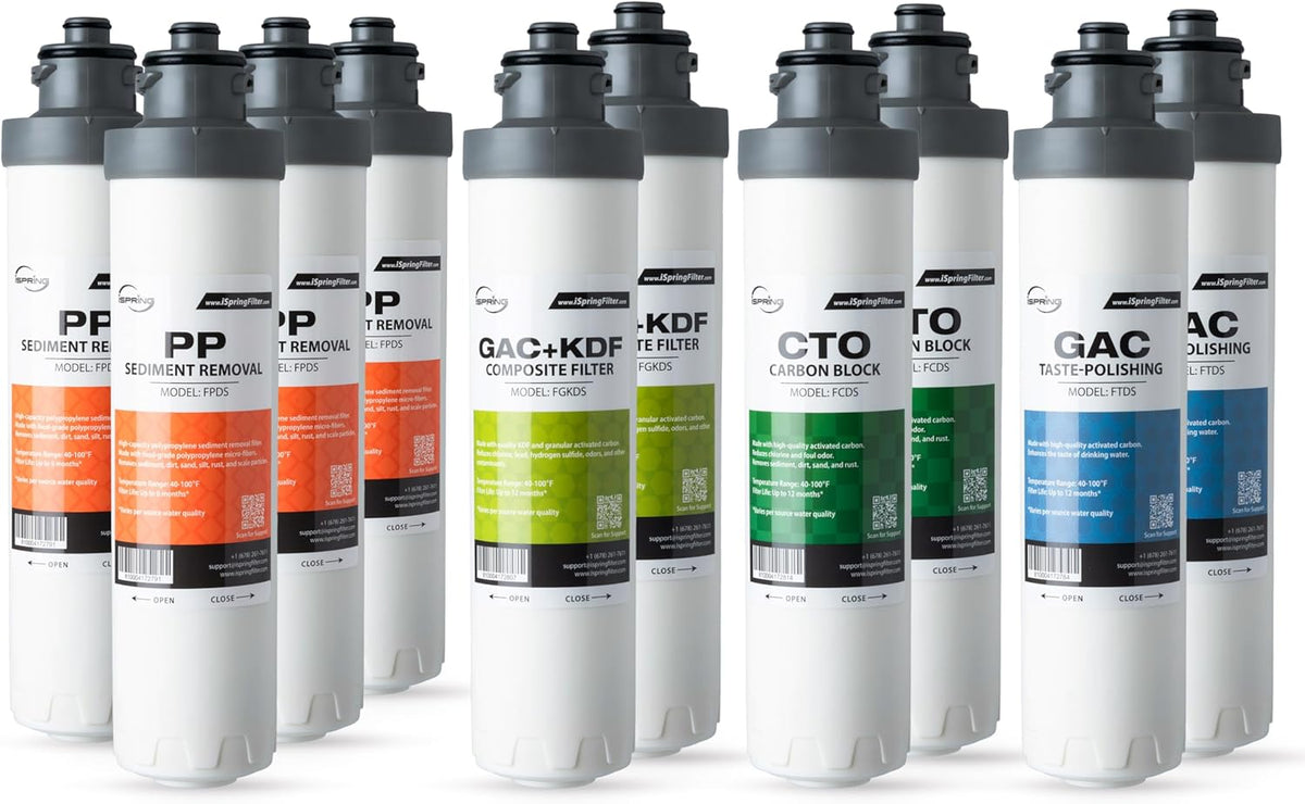 iSpring F10DS 2-Year Replacement Supply Filter Cartridge Pack Set for DS4B & DS4S - Sediment