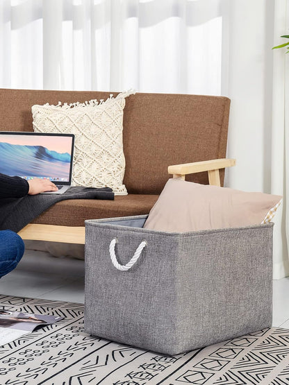TheWarmHome Storage Baskets for Organizing, Sturdy Fabric Storage Basket , Foldable Storage Baskets