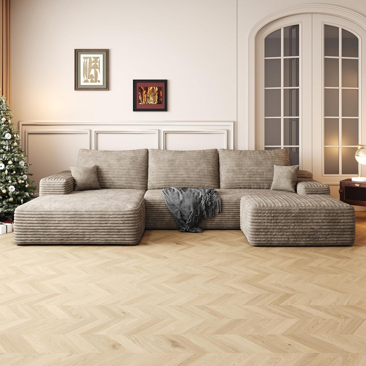 108" Sectional Couches for Living Room Modern Modular Sofa with L-Shape Couchs Upholstered Boneless