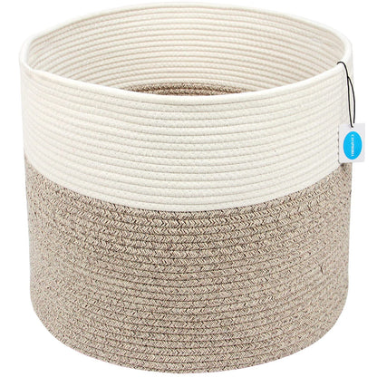 Casaphoria Large Cotton Rope Storage Baskets for Organizing with Built-in Handles,Tall Woven