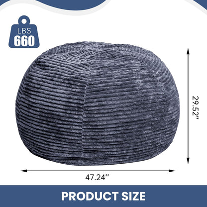 Large Bean Bag Chair, 5FT Giant Beanbag Chairs with Memory Foam Filled, Bean Bag Chairs for Adults
