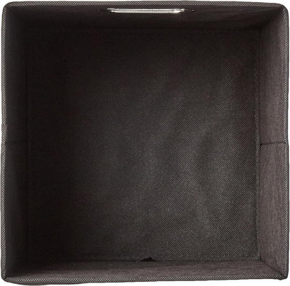 Amazon Basics Collapsible Cube Storage Organizer Bins, 6-Pack, 10.5 x 10.5 x 11 inches, Black