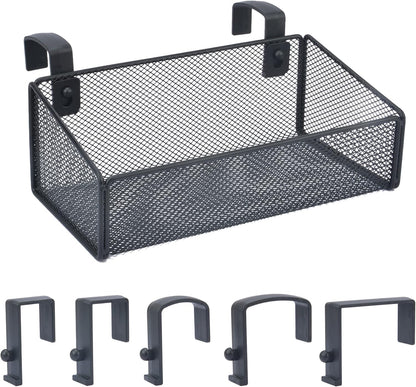 Bedside Caddy Hanging Storage Basket Beside Shelf Metal Organizer for Collage Dorm Bunk