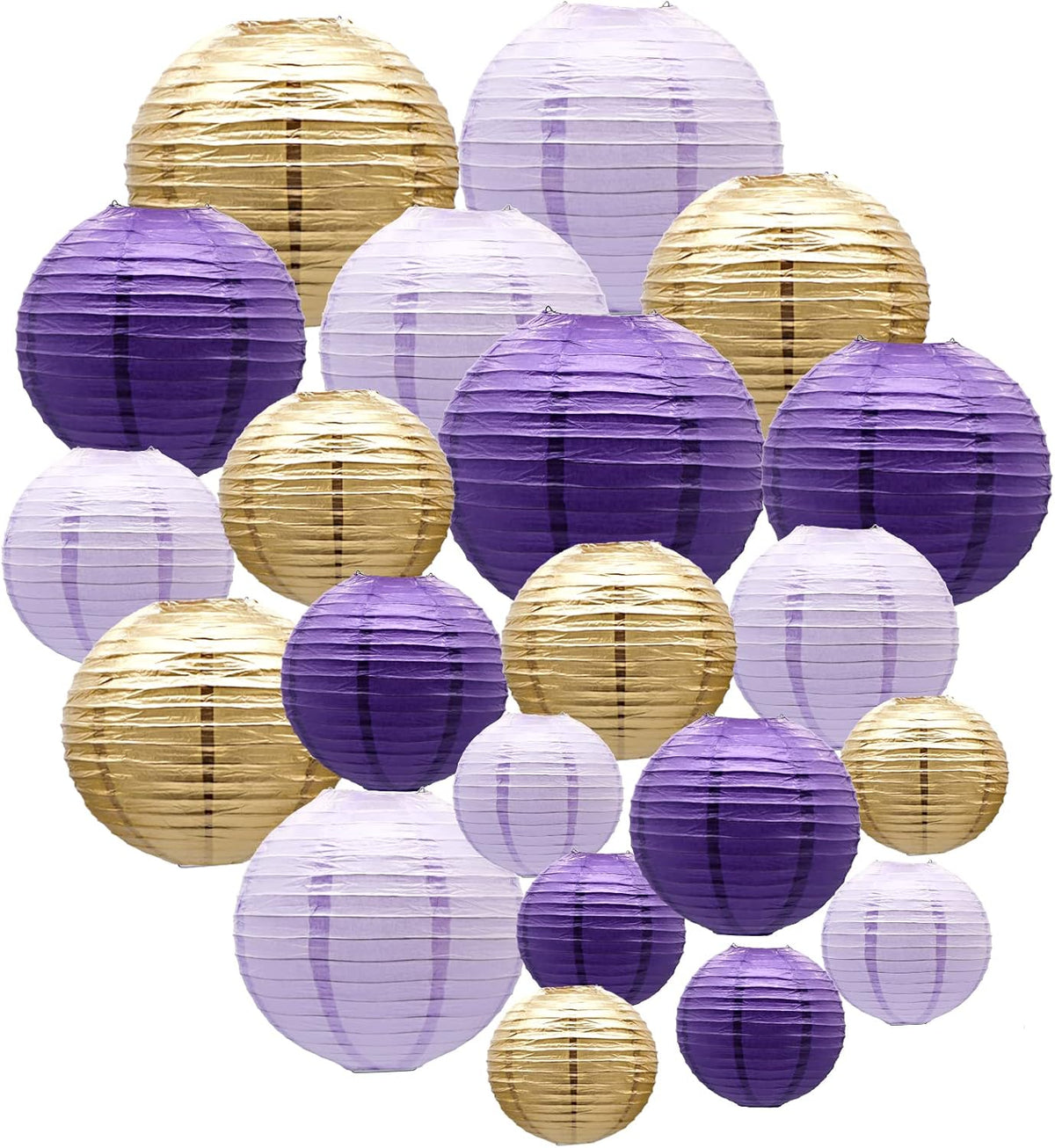 ADLKGG Paper Lanterns Decorative, Round Hanging Lanterns Party Supplies for Graduation Bachelorette