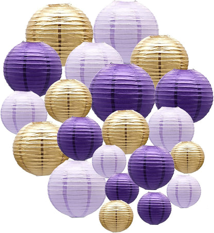 ADLKGG Paper Lanterns Decorative, Round Hanging Lanterns Party Supplies for Graduation Bachelorette
