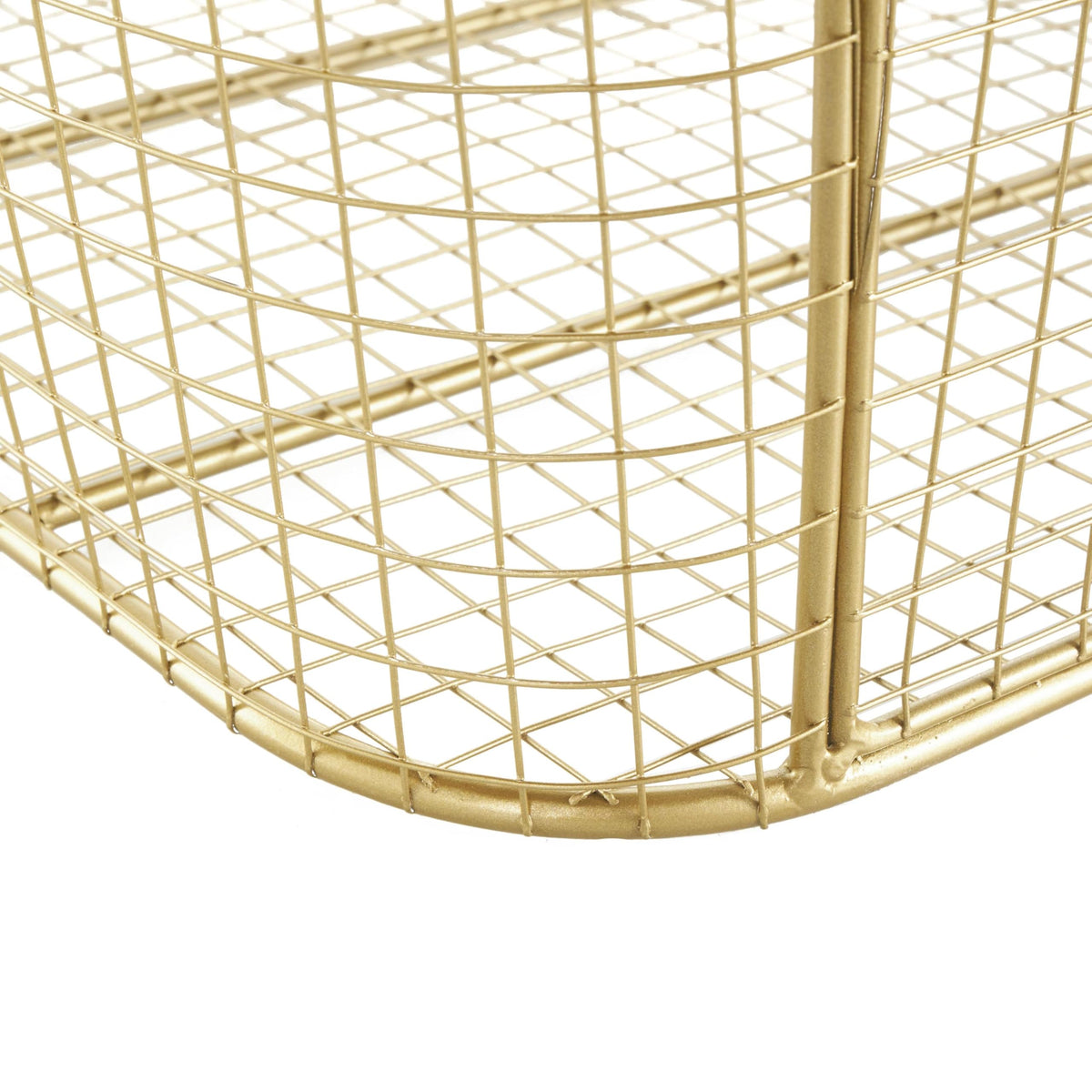 Deco 79 Metal Storage Basket, Basket 20" x 18" x 19", Gold