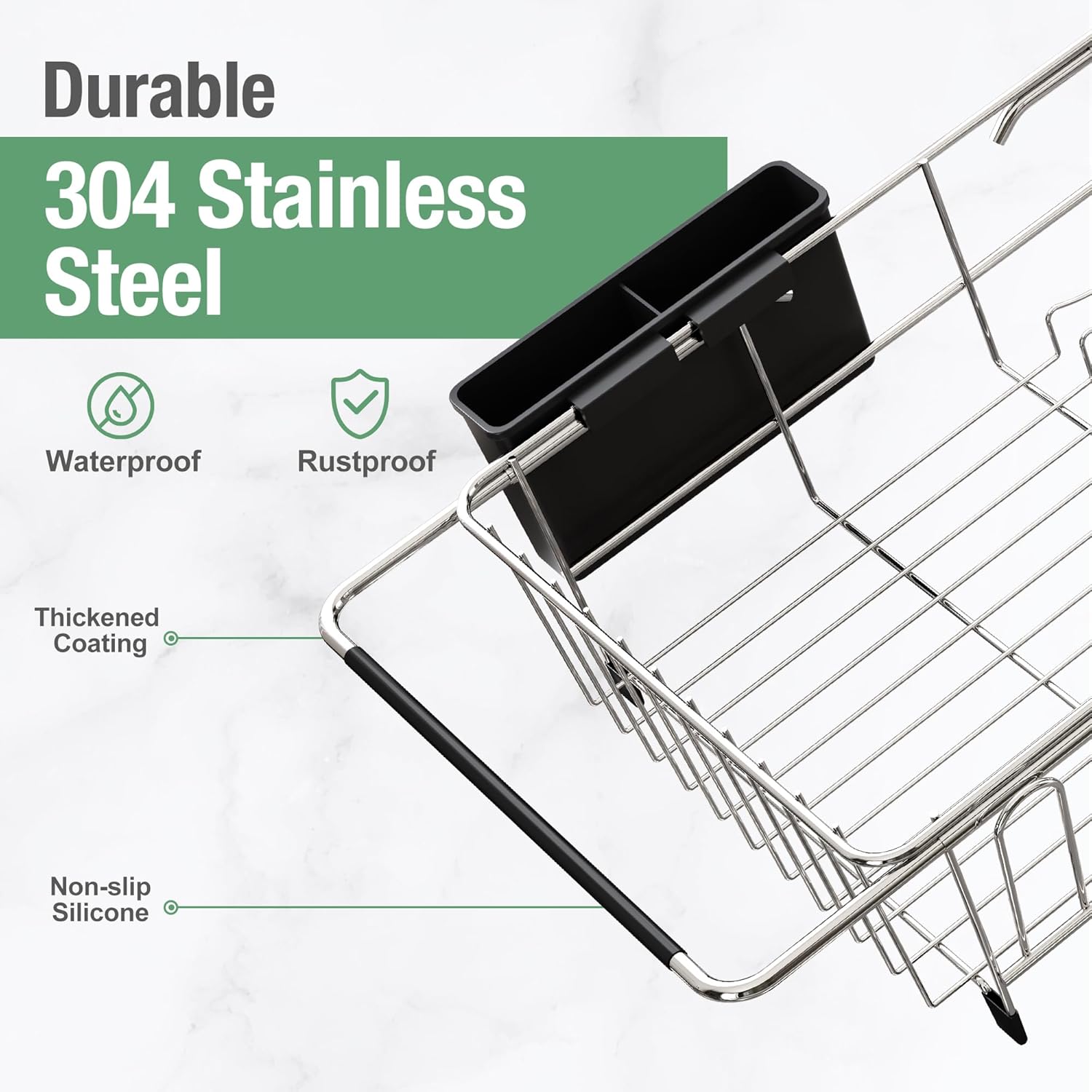 MAJALiS Dish Drying Rack in Sink - Small Dish Drainers for Kitchen Sink, Over The Sink Dish Racks