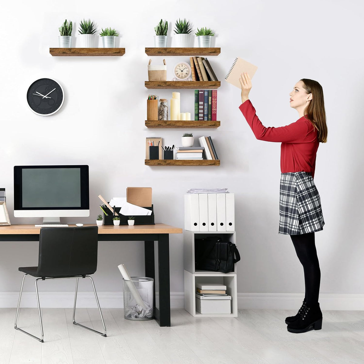 Sorbus Floating Shelves for Wall, Bathroom Shelves Wall Mounted for Kitchen, Bedroom, Living Room