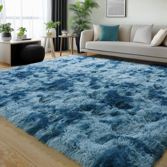 Rezutan Rugs for Living Room, Area Rug 6x9 Fluffy Carpet, Soft Shaggy Modern Floor Rug for Kids