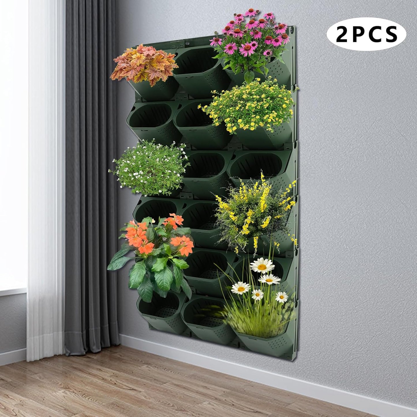 Self Watering Wall Planter | 36 Pots Vertical Garden Planter for Indoor Plants | Wall-Mounted