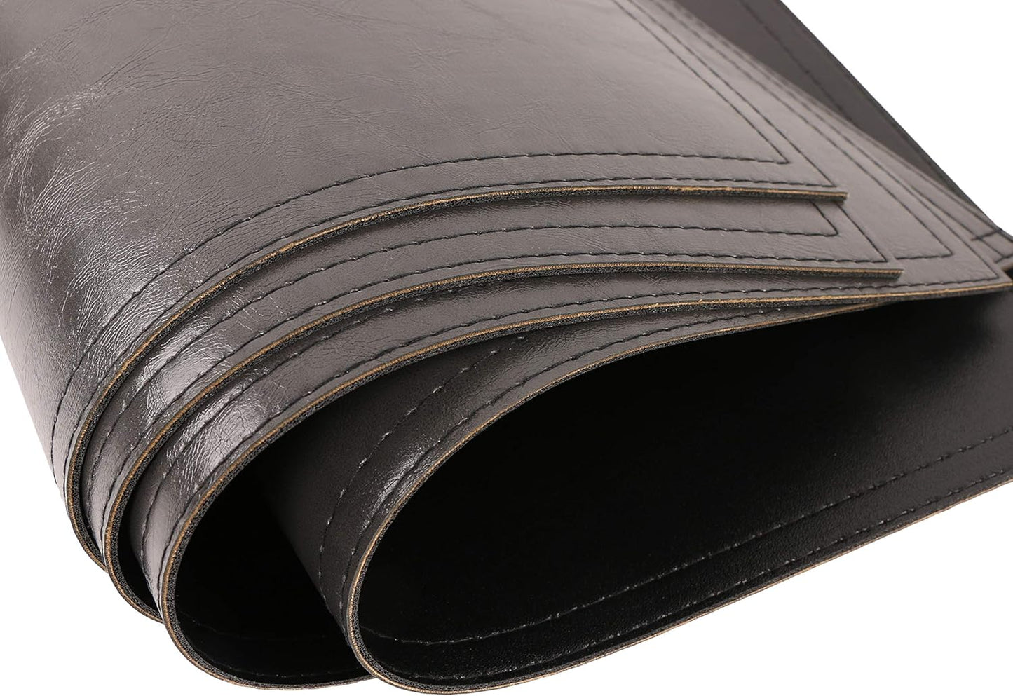 Waterproof PU Placemats, Faux Leather Dinging Table Mat, Set of 6, Easy to Wipe Off Scrub Vinyl