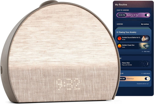 Hatch Restore 3 Sunrise Alarm Clock, Sound Machine, Smart Light (Cocoa) - White Noise, Screen-Free