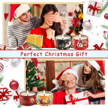 36 Pack Christmas Scented Candles Set for Home, Relaxing Stress Relief, Aromatherapy - Natural Soy