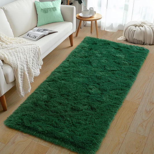 Rezutan Modern Shaggy Area Rug - Super Soft Fluffy Non-Slip Living Room Bedroom Rug for Kids